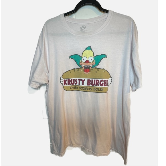 The Simpsons Other - Krusty the Clown Burger Graphic T Shirt - Size XL